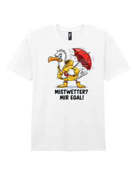 Unisex T-Shirt Aufdruck "Mistwetter! rot